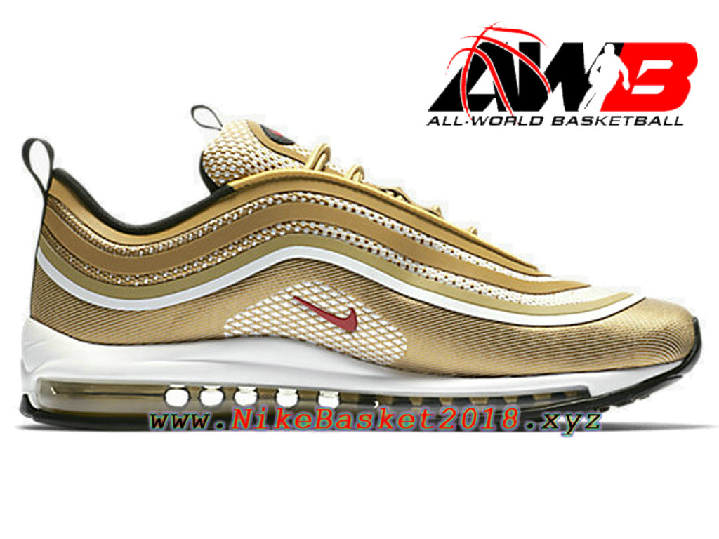 ... Chaussures de BasketBall Pas Cher Pour Homme Nike Air Max 97 Ultra ´17 Or Blanc ...